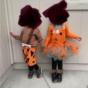 Toddler Flintstone Bam Bam costume